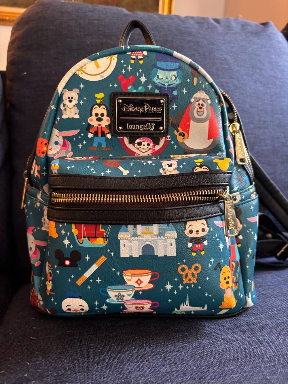 Loungefly Teal Disney Parks Character Mini Backpack